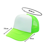 Gorra Trucker para Sublimar Verde Neón 10 pzs