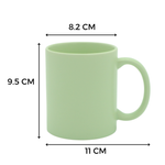 Taza Macaron 11oz Sublimacion Verde Claro 12 Pzs