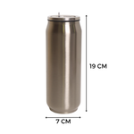 Lata de Refresco con Popote Acero Inoxidable 17oz
