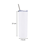 Termo Delgado Acero Inoxidable 20oz Blanco