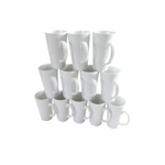 Taza Blanca Cónica 17oz Sublimación 12pzs