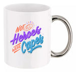 Taza Blanca 11oz Asa Plata Sublimación 12pzs