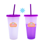 Vaso Mágico Cónico De Plástico Para Dtf Y Uv 710ml Lila 10 pzs