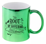 Taza Espejo Verde 11oz Sublimación 12pzs