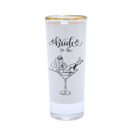 Tequilero de Vidrio Glaseado 2.5oz Borde Dorado