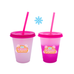 Vaso Mágico Cónico De Plástico Para Dtf Y Uv 450ml Rosa 10 pzs