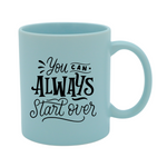 Taza Macaron 11oz Sublimacion Azul Claro 12 Pzs