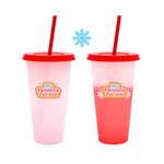 Vaso Mágico Cónico De Plástico Para Dtf Y Uv 710ml Rojo 10 pzs