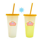 Vaso Mágico Cónico De Plástico Para Dtf Y Uv 710ml Amarillo 10 pzs