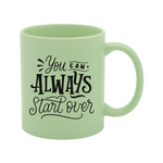 Taza Macaron 11oz Sublimacion Verde Claro 12 Pzs