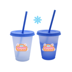 Vaso Mágico Cónico De Plástico Para Dtf Y Uv 450ml Azul Claro 10 pzs