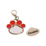 Llavero de Acero Inoxidable Huellita Para Sublimación