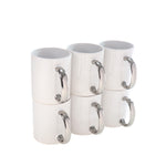 Taza Blanca 11oz Asa Plata Sublimación 12pzs