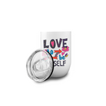 Vaso Vino Acero Inoxidable 12oz Blanco Perlado Sublimación