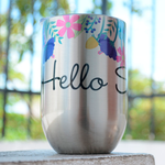 Vaso Vino Acero Inoxidable 12oz Plata Sublimación