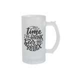 Tarro Glaseado Cervecero 16oz Sublimación 6pzs