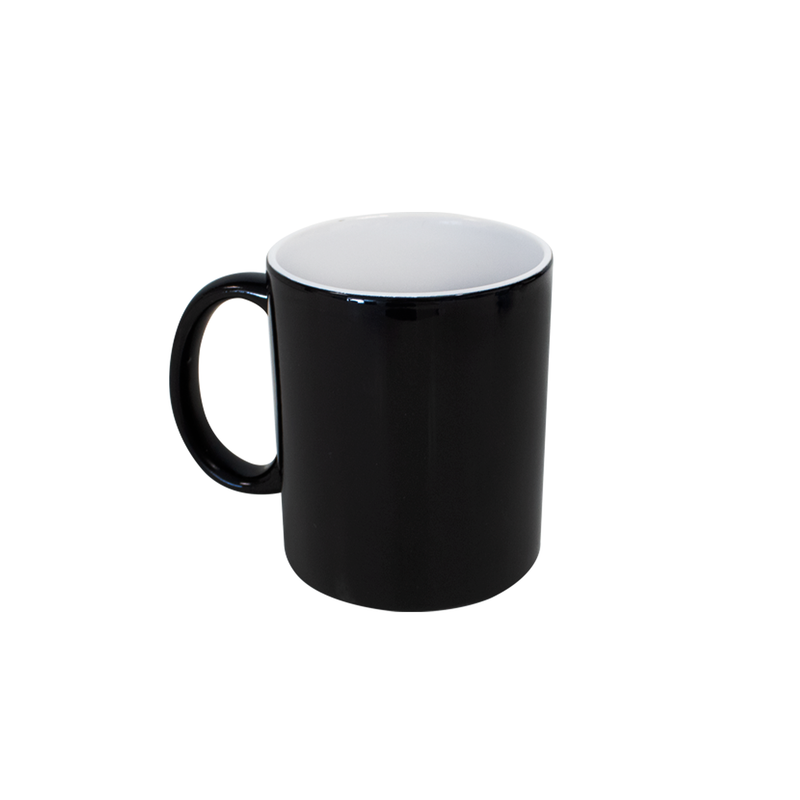 Taza Mágica Negro Brillante 11oz Sublimación 12pz