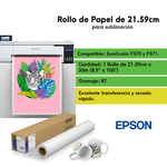 Rollo Papel Sublimación Epson 21.59cm X30m