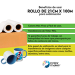 Rollo Papel 21cm X 100m Sublimación Color Make