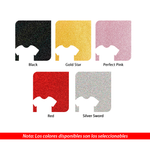 Vinil Textil Glitter Sin Textura Siser Sparkle Hoja 30x50cm
