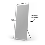 Porta X Banner Publicitario De Fibra De Vidrio 60x160
