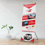 Porta X Banner Publicitario De Fibra De Vidrio 60x160