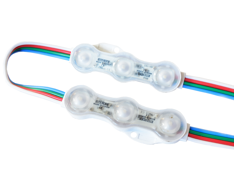 Tira De 25 Módulos Led Rgb Para Anuncios Luminosos