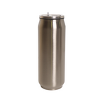 Lata de Refresco con Popote Acero Inoxidable 17oz
