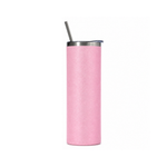 Termo Delgado Acero Inoxidable 20oz Aperlado Rosa Acabado Glitter
