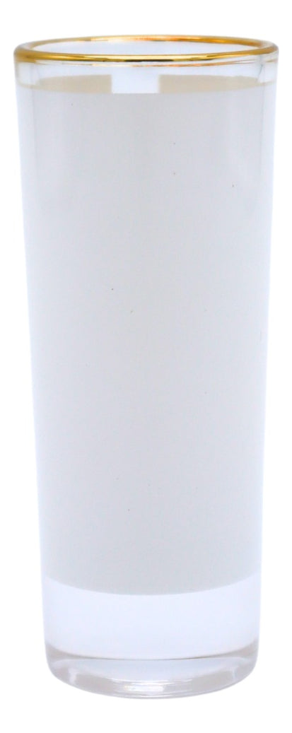 Tequilero de Vidrio Glaseado 2.5oz Borde Dorado