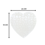 Rompecabezas Corazón Cartón 19x19 Sublimación 10pzs