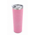 Termo Delgado Acero Inoxidable 20oz Aperlado Rosa Acabado Glitter
