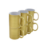 Taza Perlada Oro Acabado Glitter 11oz Sublimación 12pzs