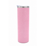 Termo Delgado Acero Inoxidable 20oz Aperlado Rosa Acabado Glitter