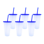 Vaso Mágico Cónico De Plástico Para Dtf Y Uv 710ml Azul Marino 10 pzs