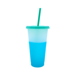 Vaso Mágico Cónico De Plástico Para Dtf Y Uv 710ml Turquesa 10 pzs