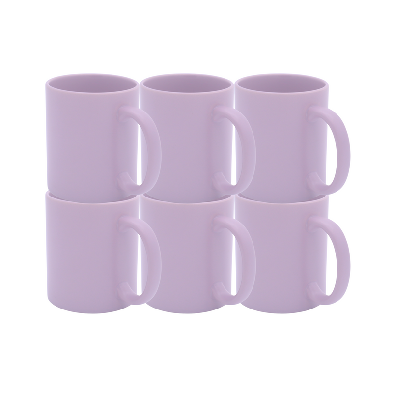 Taza Macaron 11oz Sublimacion Lila 12 Pzs
