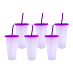 Vaso Mágico Cónico De Plástico Para Dtf Y Uv 710ml Lila 10 pzs