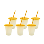 Vaso Mágico Cónico De Plástico Para Dtf Y Uv 450ml Amarillo 10 pzs