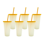 Vaso Mágico Cónico De Plástico Para Dtf Y Uv 710ml Amarillo 10 pzs
