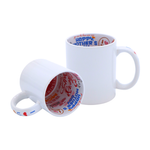 Taza Interior Happy Mothers Day 11oz Sublimación 12 Pzas