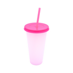 Vaso Mágico Cónico De Plástico Para Dtf Y Uv 710ml Rosa 10 pzs