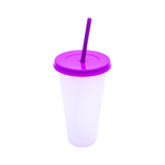 Vaso Mágico Cónico De Plástico Para Dtf Y Uv 710ml Lila 10 pzs