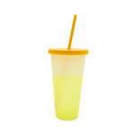 Vaso Mágico Cónico De Plástico Para Dtf Y Uv 710ml Amarillo 10 pzs