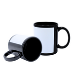 Taza Negra Con Ventana 11oz Sublimacion 12pzs