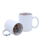 Taza Interior Happy Birthday 11oz Sublimación 12 Pzas