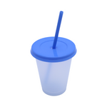 Vaso Mágico Cónico De Plástico Para Dtf Y Uv 450ml Azul Claro 10 pzs