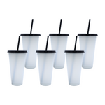 Vaso Mágico Cónico De Plástico Para Dtf Y Uv 710ml Negro 10 pzs