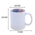 Taza Interior Happy Mothers Day 11oz Sublimación 12 Pzas