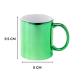 Taza Espejo Verde 11oz Sublimación 12pzs